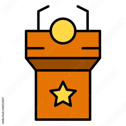 tribune, witness, confrence, podium, desk Icon