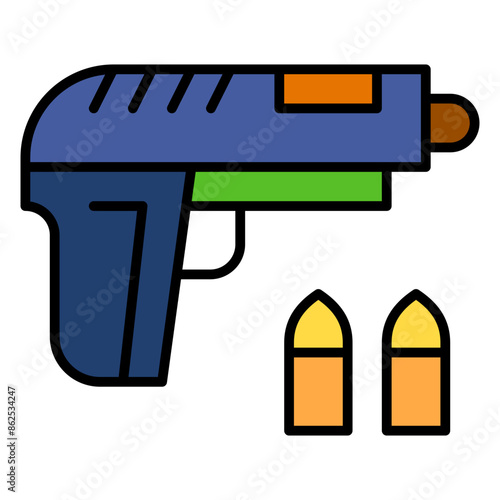 Gun, army, guard, pistol, weapon Icon