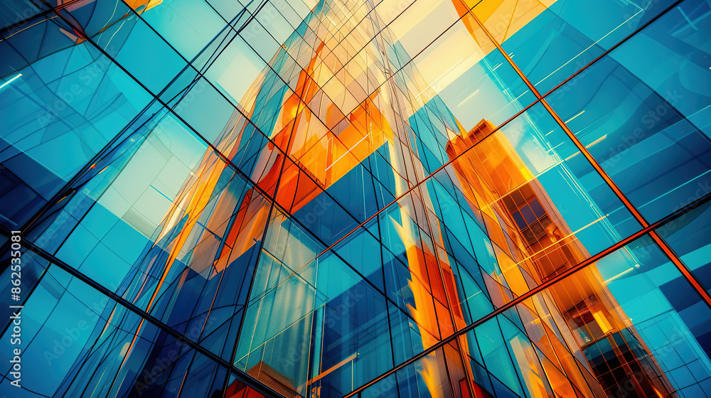 Modern architectural glass facade Modern architectural glass facade