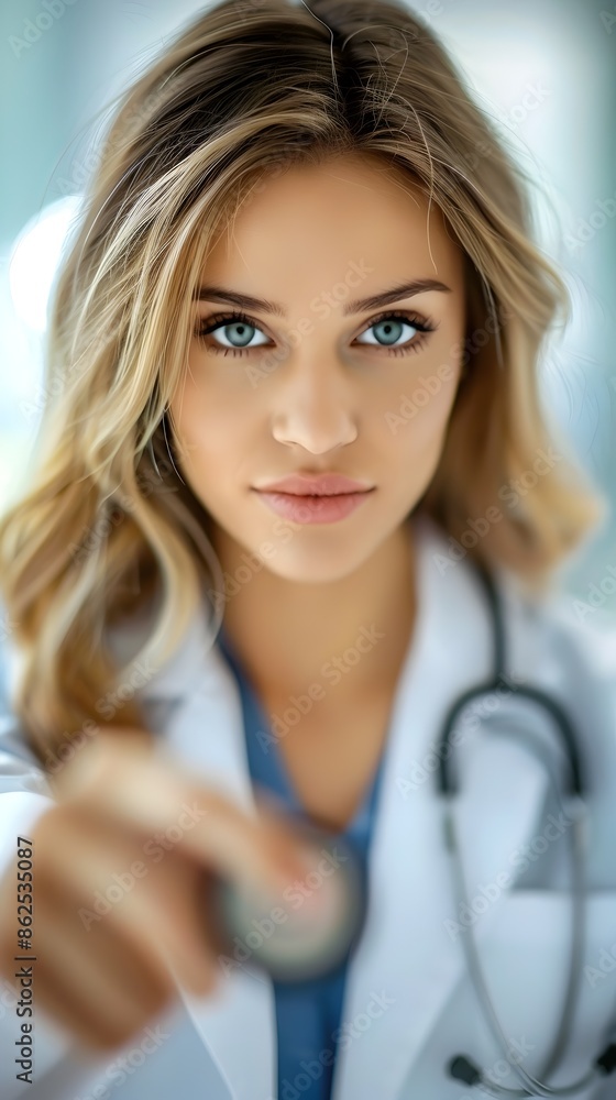 Friendly Nurse Offering Medical Assistance with Laryngoscope in Hand Friendly Nurse Offering Medical Assistance with Laryngoscope in Hand