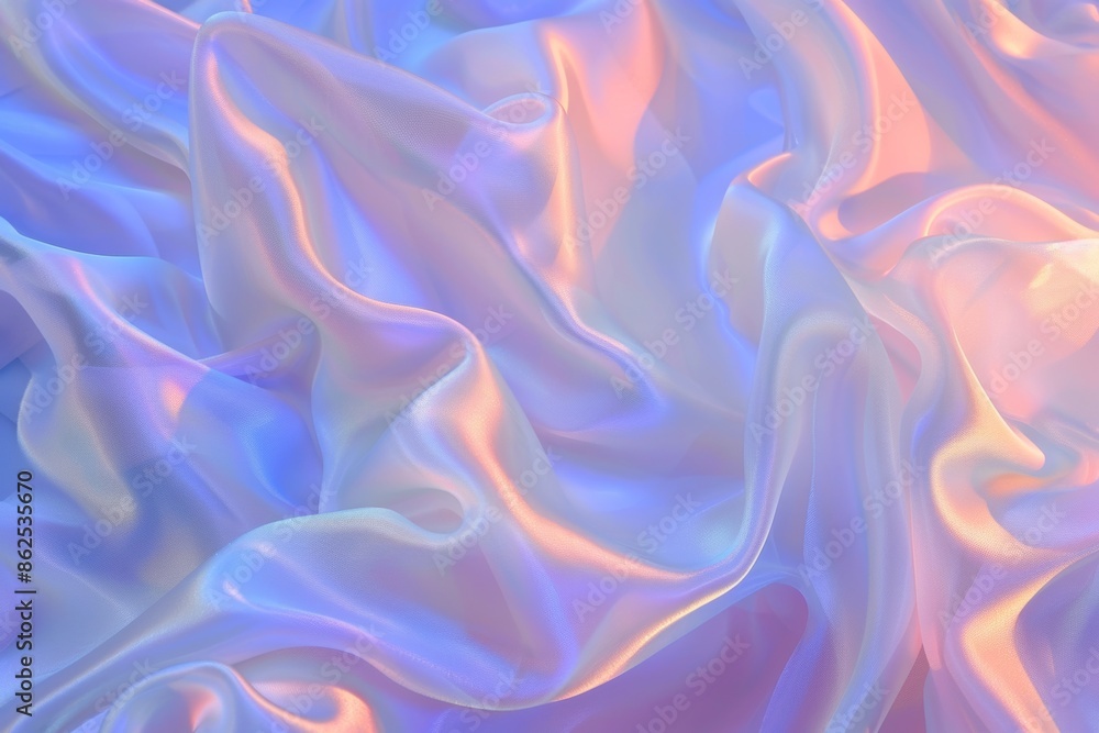 Obraz premium Colorful iridescent silk fabric texture abstract background