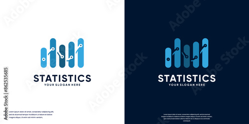 Creative finance diagram logo, modern economic symbol, logo design template.