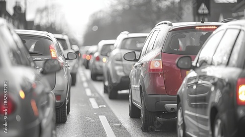 Illustrate a bottleneck situation caused by a disabled vehicle on the bridge.