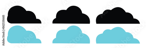Cloud computing icon. Line, glyph and filled outline colorful version, abstract cloud outline and filled vector sign. Symbol, logo illustration. Different style icons set. Vector graphics in eps 10.