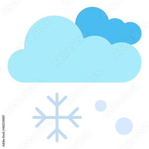 weather, cloud, snow fall, winter, snow flake Icon