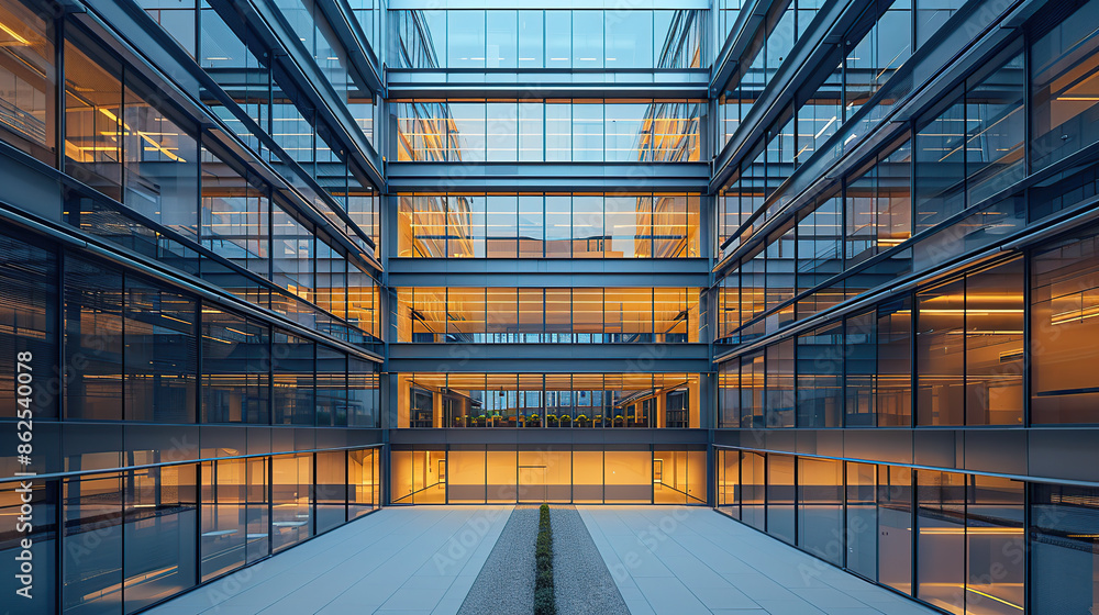 Modern architectural glass facade Modern architectural glass facade