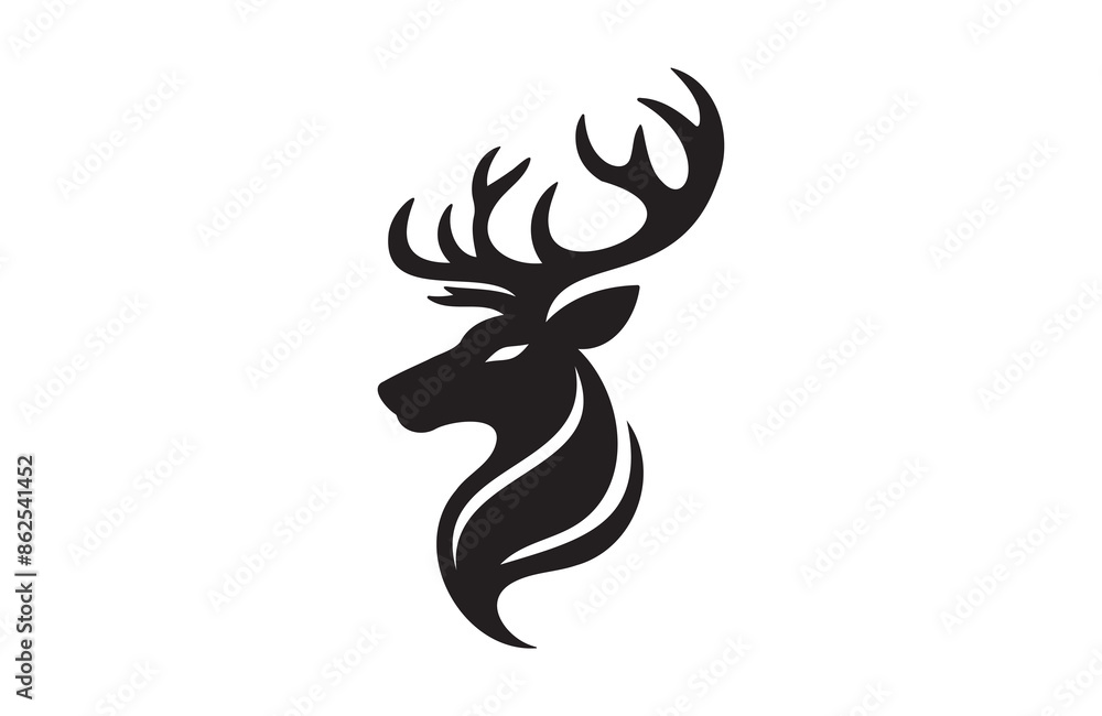 Fototapeta premium vector of deer icon on white background