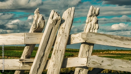 wooden fence on the beach
