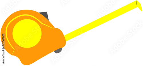 under construction equipment measuring tape icon vector illustration graphic design
