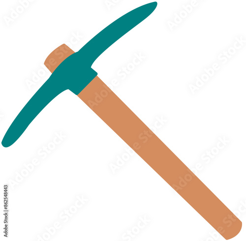 under construction equipment mining ax icon vector illustration graphic design
