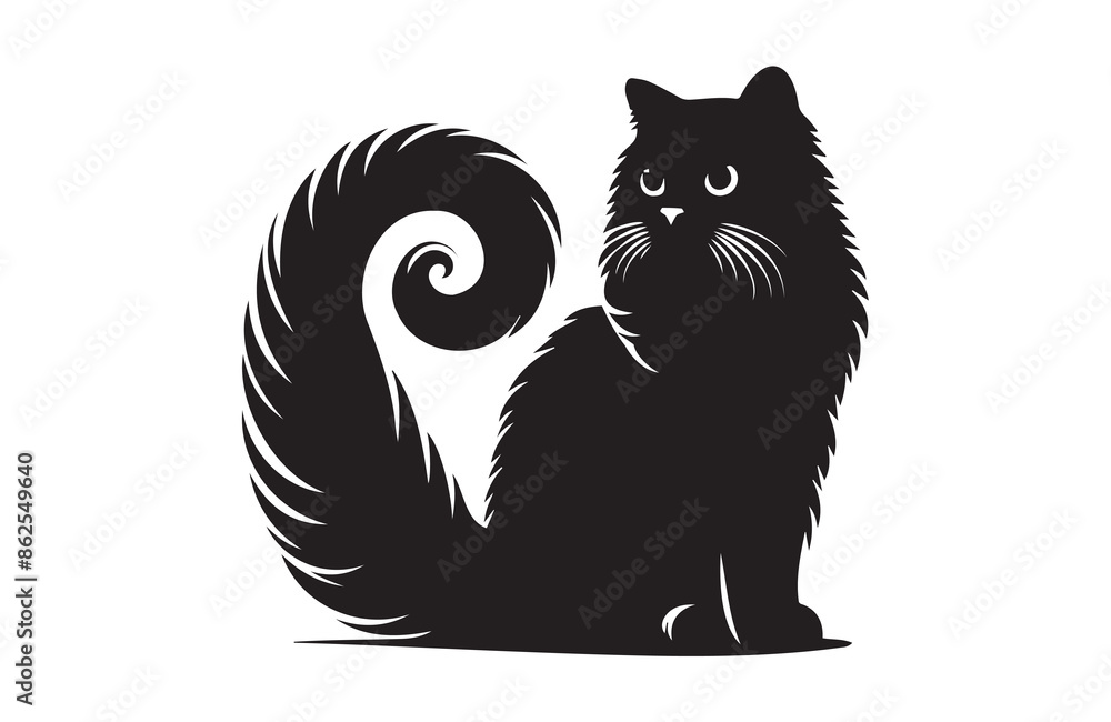 Obraz premium vector of a cat icon on white background
