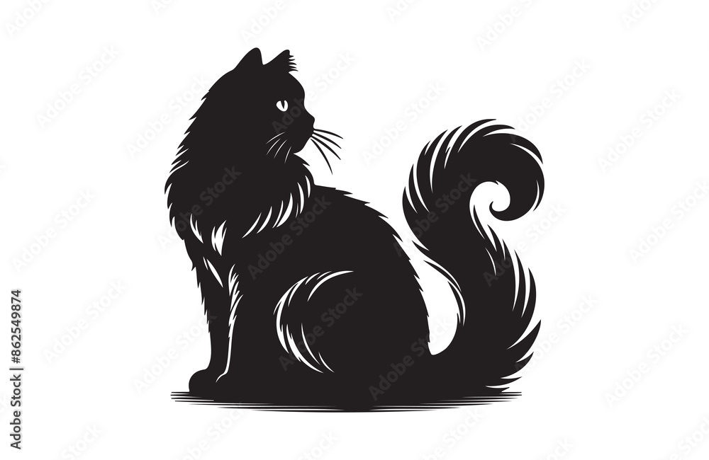 vector of a cat icon on white background vector of a cat icon on white background