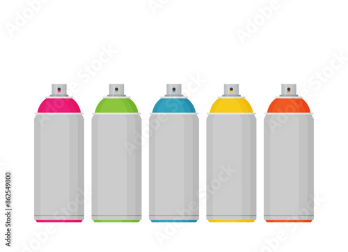 Spray Paint Can flat vector illustration