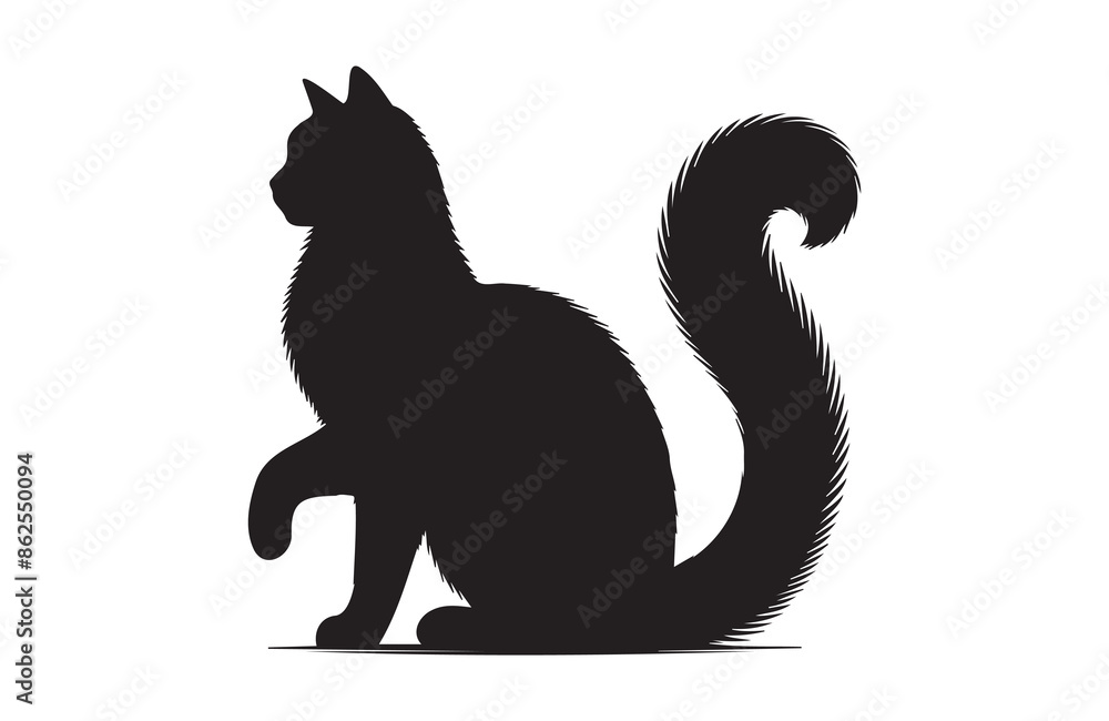 Fototapeta premium vector of a cat icon on white background