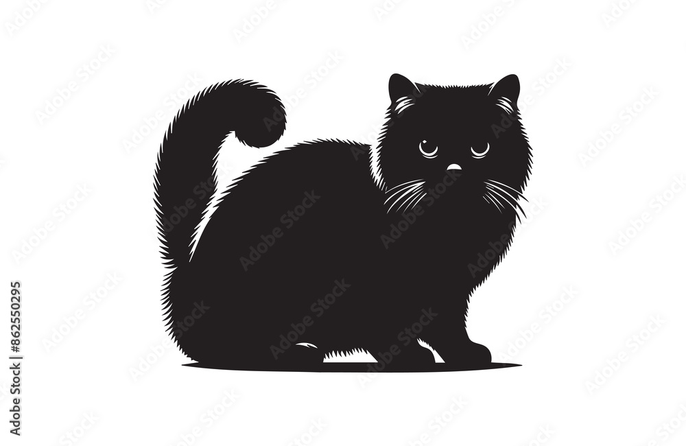 vector of a cat icon on white background vector of a cat icon on white background