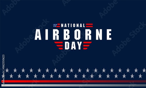 National Airborne Day background template. Holiday concept. background, banner, placard, card, and poster design template with text inscription and standard color. vector illustration.