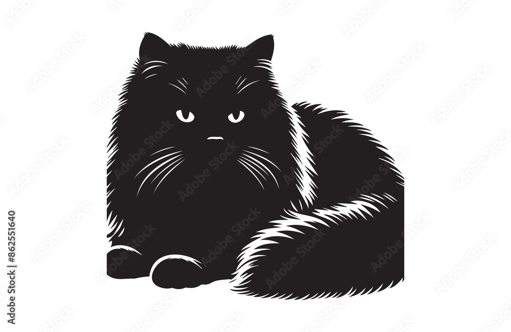 vector of a cat icon on white background vector of a cat icon on white background