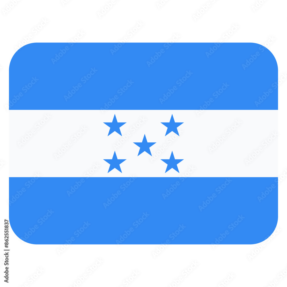 Naklejka premium Vector Icon for Honduras, country, national, flag, world flag
