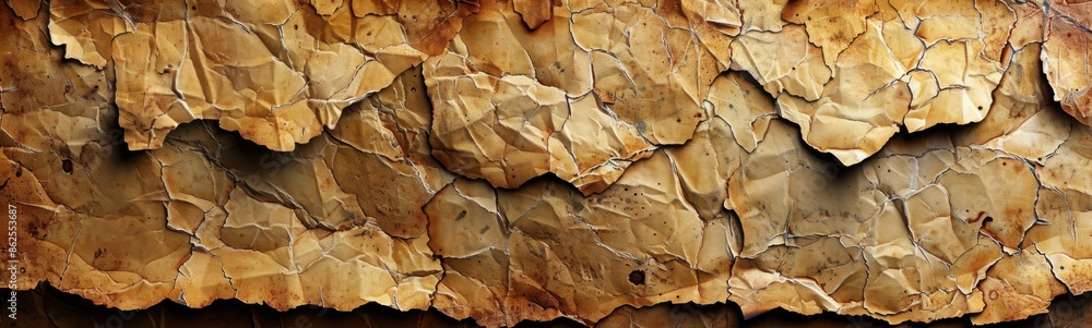 Close up of a piece of wood with peeling paint, Banner Close up of a piece of wood with peeling paint, Banner