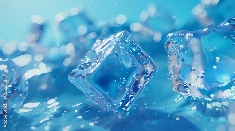 Close-up of ice cubes Close-up of ice cubes