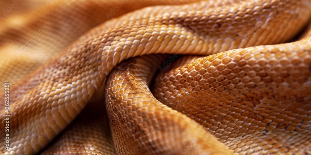 Fototapeta premium Skin snake with scales pattern. Snake skin texture