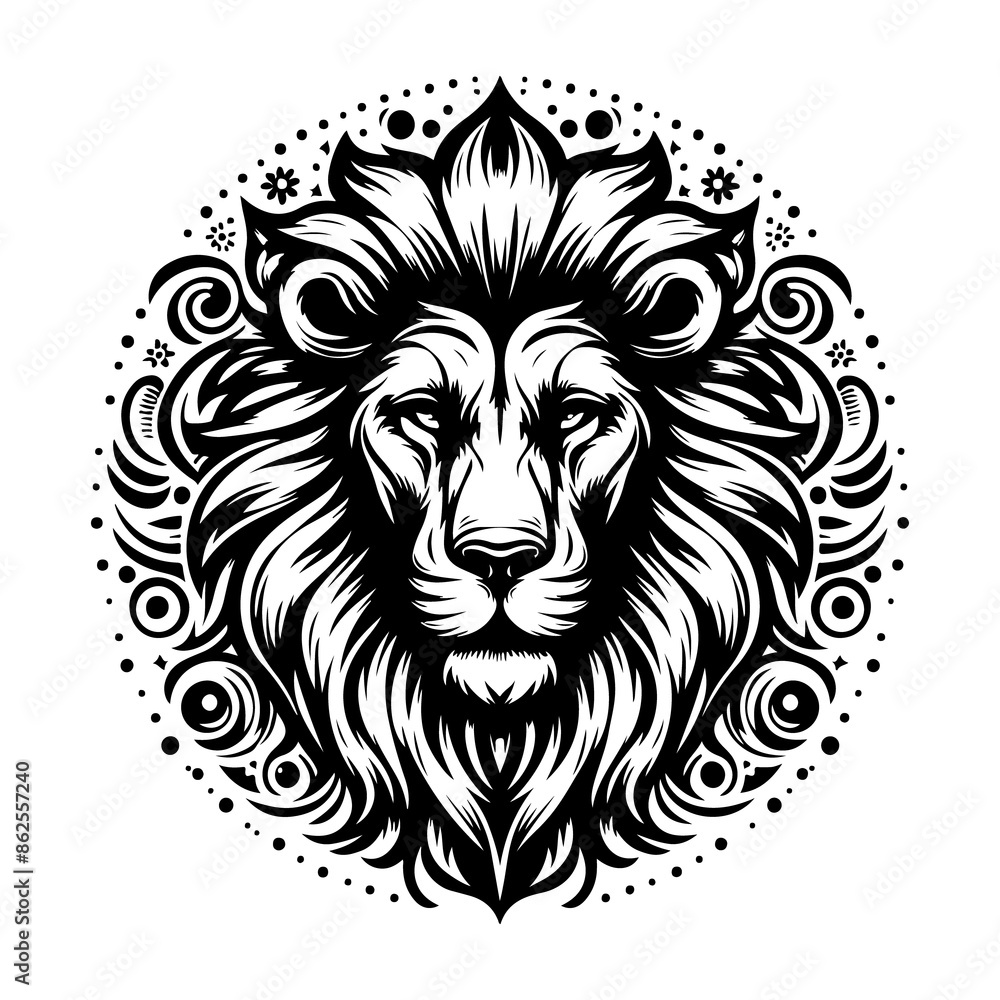 Fototapeta premium lion head vector