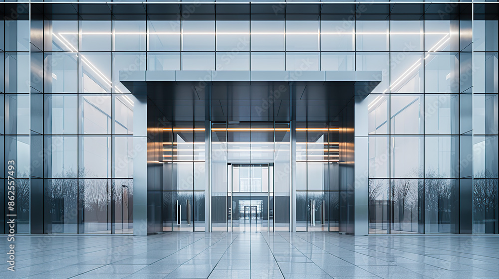 Obraz premium Modern architectural glass facade