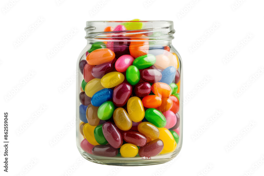 Jar of Colorful Jelly Beans Jar of Colorful Jelly Beans