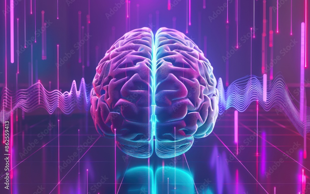 Futuristic Brain Concept Illustration