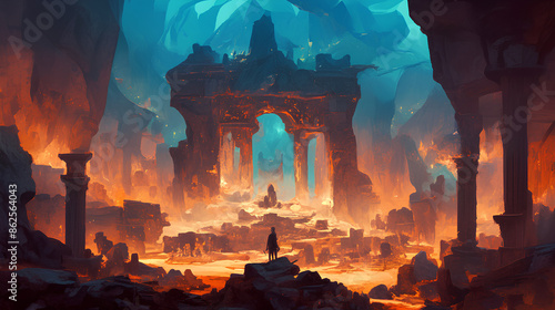 Greek underground world dark and mysterious style game