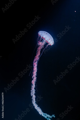 underwater photos of purple striped jelly chrysaora colorata