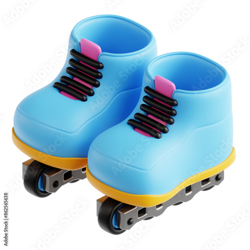 Obraz na płótnie Rollerblade Adventure 3D Icon Illustration