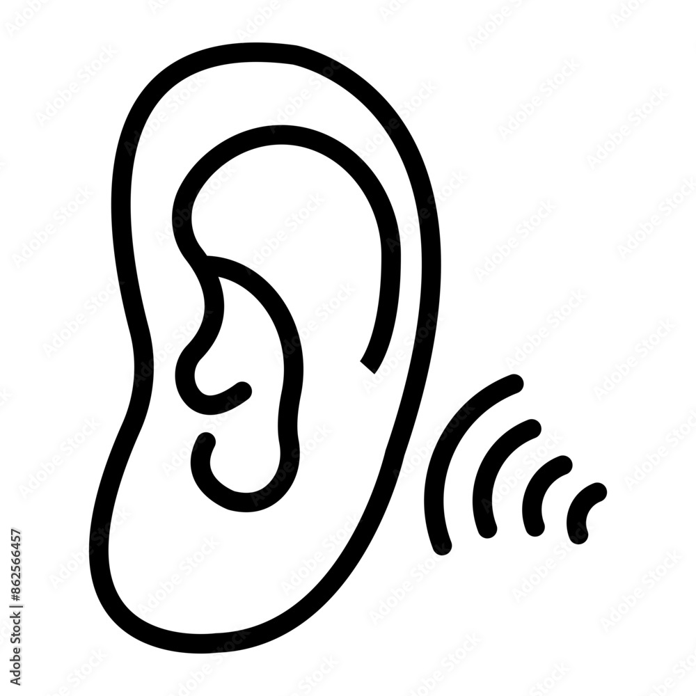 Noise Pollution Vector Line Design Icon Noise Pollution Vector Line Design Icon