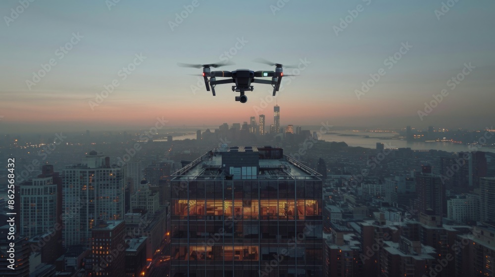 sunset in the city drone sunset in the city drone