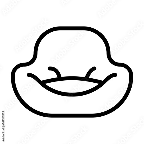 Bean Bag Vector Line Icon Design