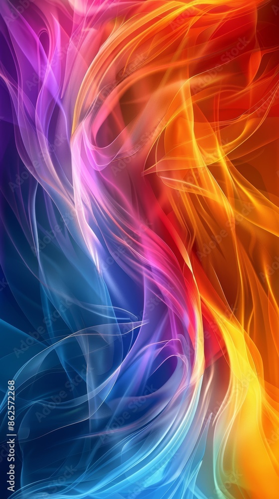 Design a colorful abstract background featuring smooth, flowing lines and a gradient of bright hues Design a colorful abstract background featuring smooth, flowing lines and a gradient of bright hues