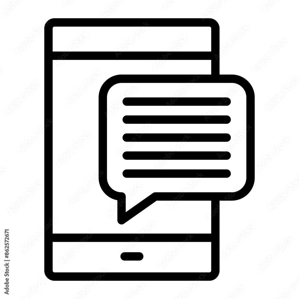 Messages Vector Line icon design Messages Vector Line icon design