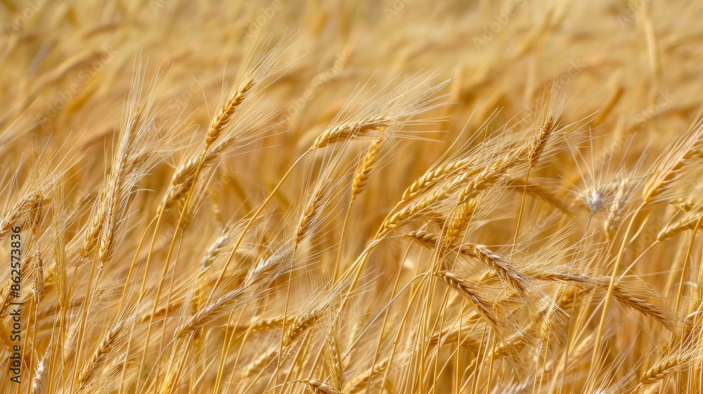 Golden wheat stalks sway in a summer meadow, ready for harvest Golden wheat stalks sway in a summer meadow, ready for harvest