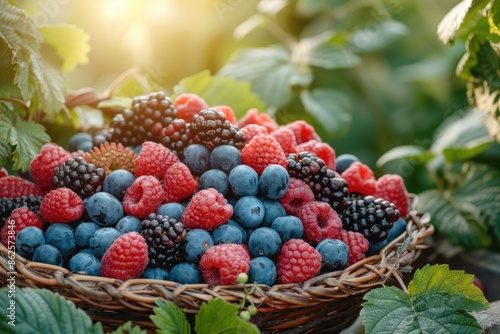 freshly fruits in wooden basket professional advertising food photography