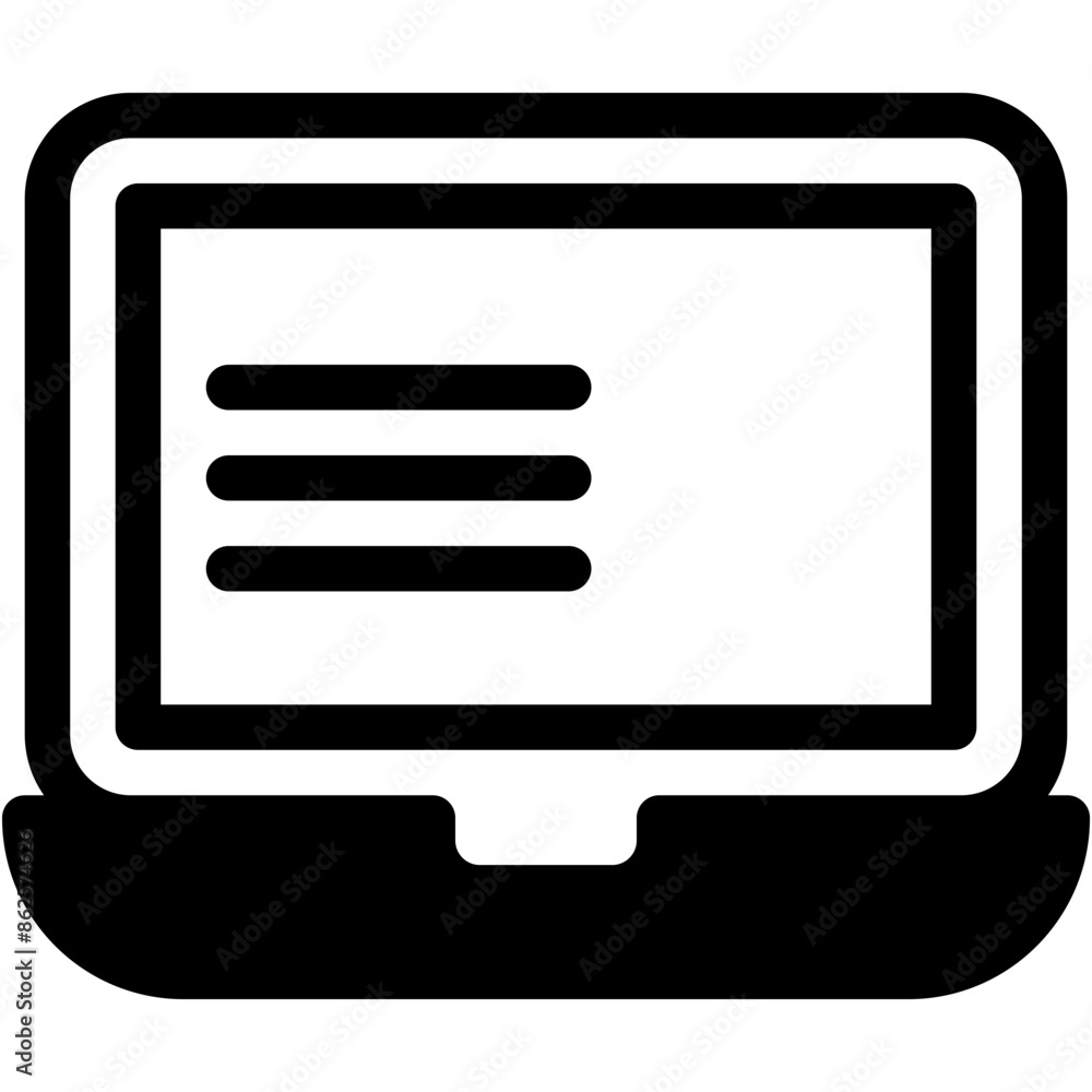 Vector Icon Computer, device, laptop, notebook, screen Vector Icon Computer, device, laptop, notebook, screen