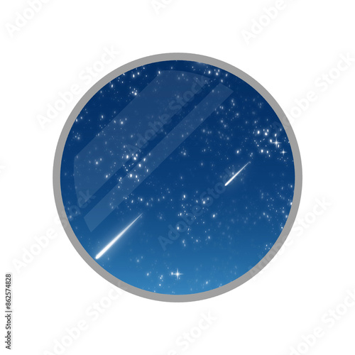 View from a window in space. Orbital vacation. Fantasy futuristic space. Futuristic space tourism resort, opulent orbital space hotel, zero gravity accommodations