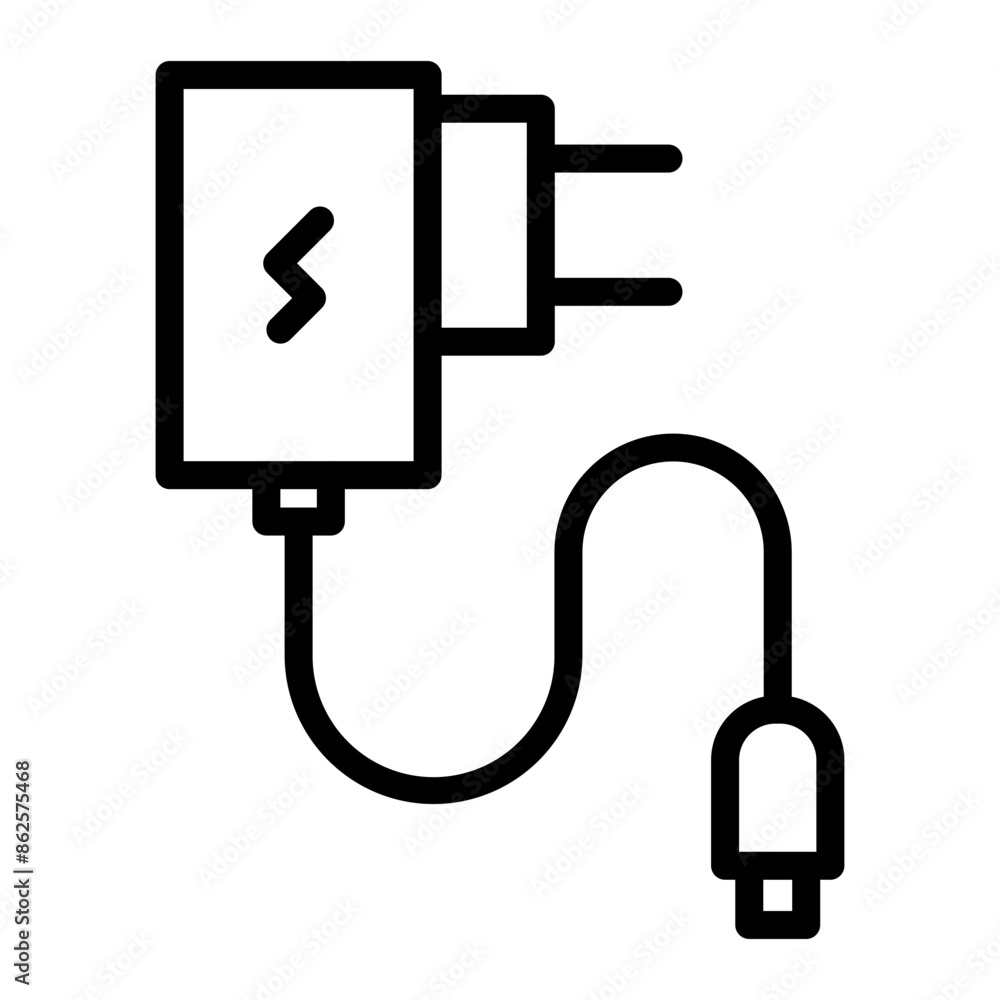 Adapter Vector Line Icon Design Adapter Vector Line Icon Design