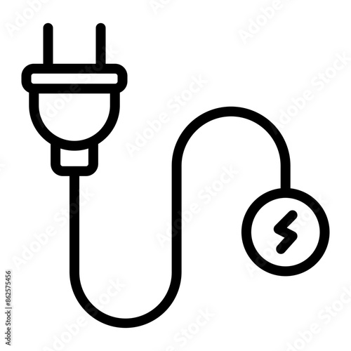 Cable Vector Line Icon Design