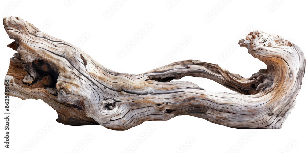 Weathered Driftwood with Smooth Curves