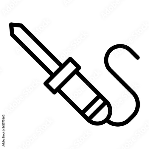 Soldering Vector Line Icon Design