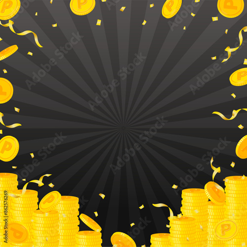 Reward points vector background illustration