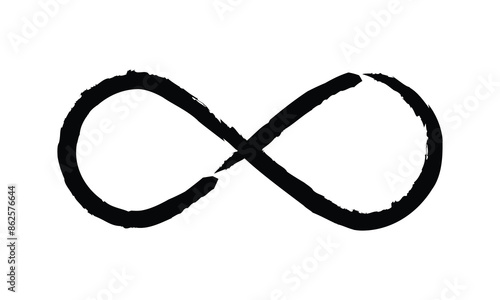 infinity symbol - simple with discontinuation - isolated - vector, Infinity vector eps symbol illustration with background.