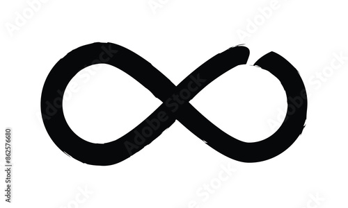 infinity symbol - simple with discontinuation - isolated - vector, Infinity vector eps symbol illustration with background.