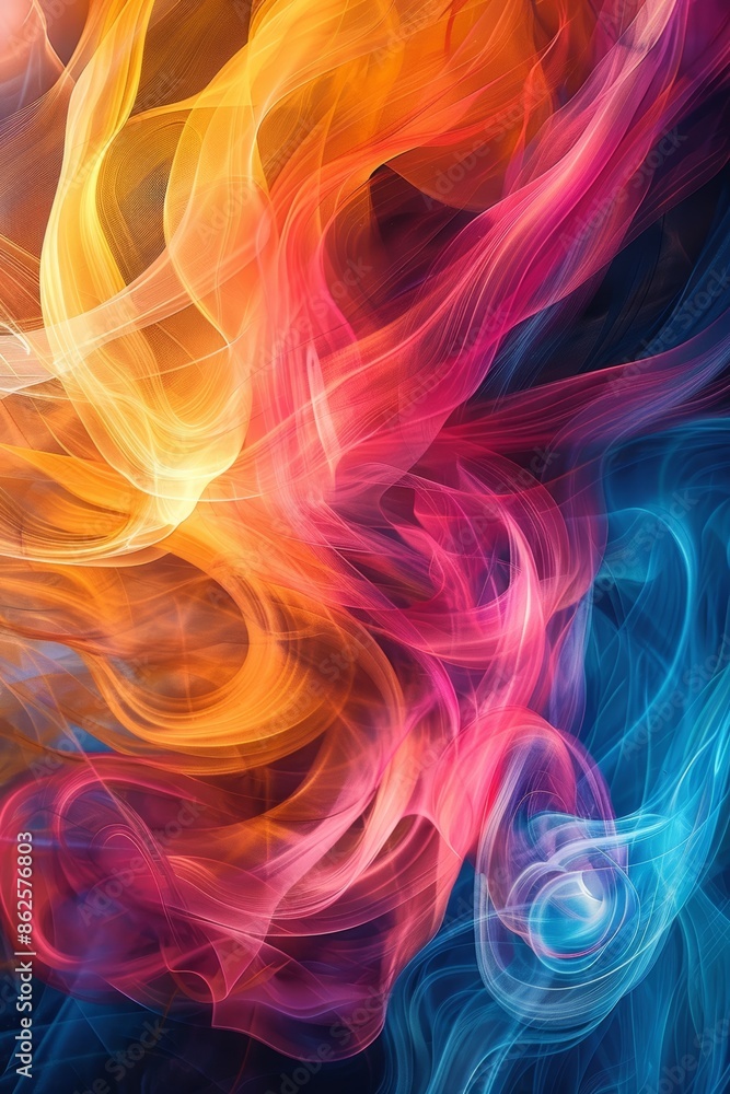 Create an artistic abstract image with bright, bold colors blending together in a fluid, dynamic pattern Create an artistic abstract image with bright, bold colors blending together in a fluid, dynamic pattern