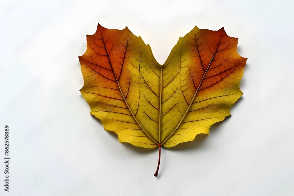 Fototapeta premium isolated Leaf in the shape of a heart, environment, environmental, love, Nature, Green, Organic, Symbol, Ecology, Earth, Plant, Romance, Natural, Conservation, Botany, Growth, Life, Eco-friendly
